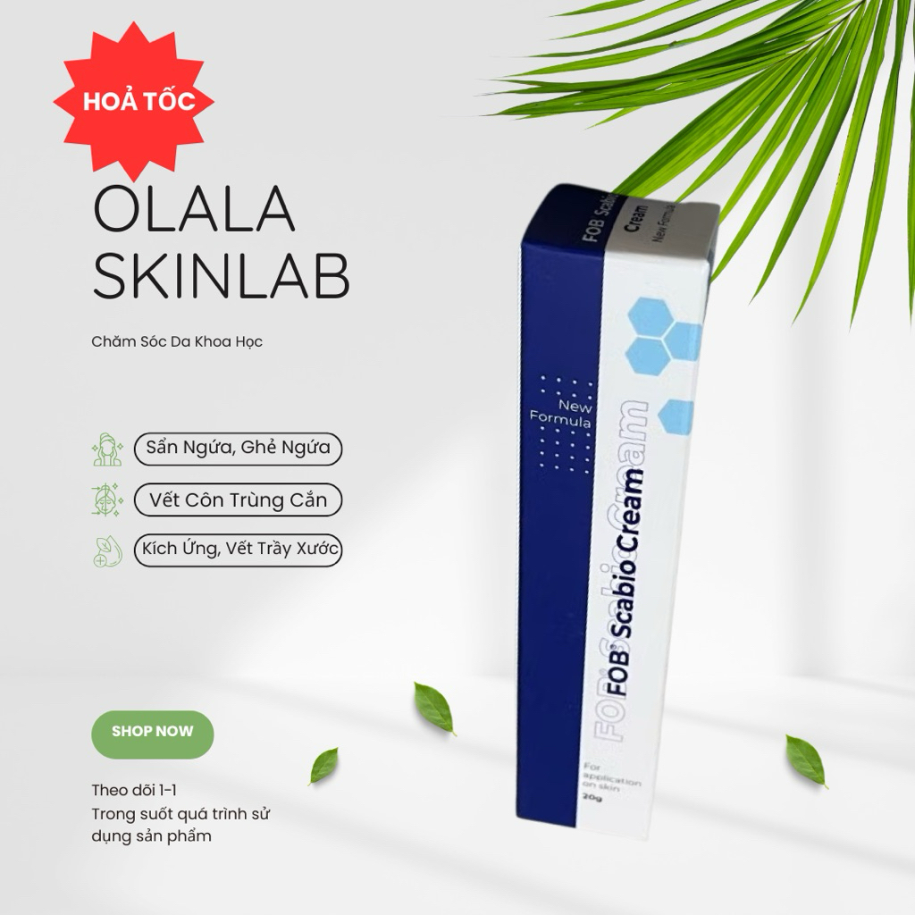 FOB SCABIO CREAM 9g - Sẩn Ngứa, Ghẻ Ngứa, Vết Cắn Do Côn Trùng