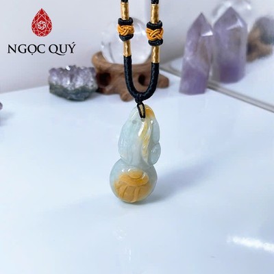 Dây chuyền cẩm thạch A - Dây chuyền hồ lô phỉ thúy type A 46x22mm - Ngọc Quý