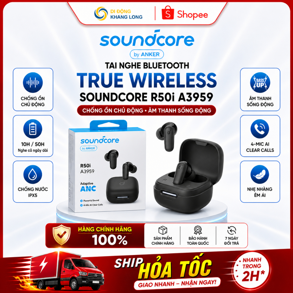 Tai nghe Bluetooth True Wireless Anker Soundcore R50i A3949