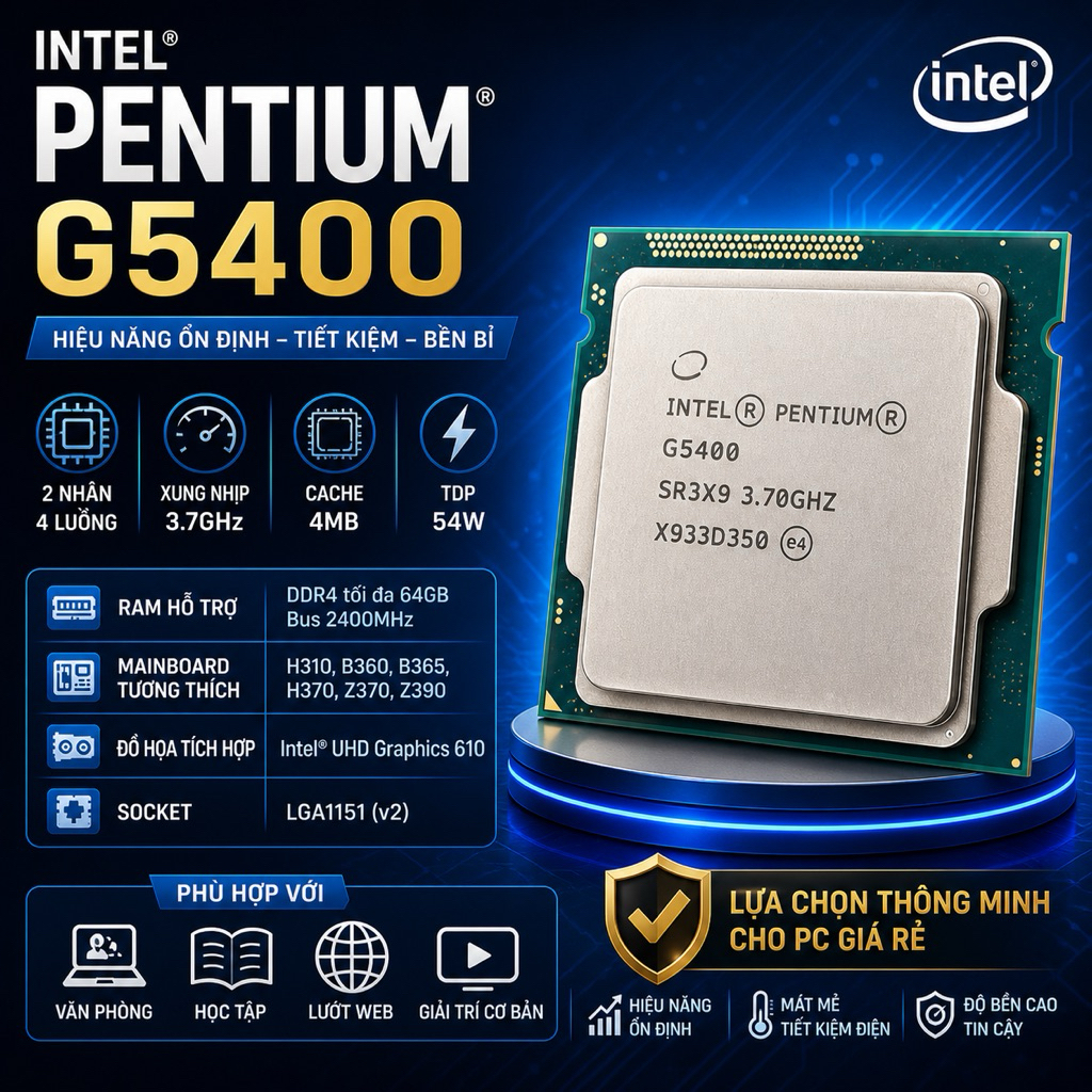 CPU Intel Pentium Gold G5400