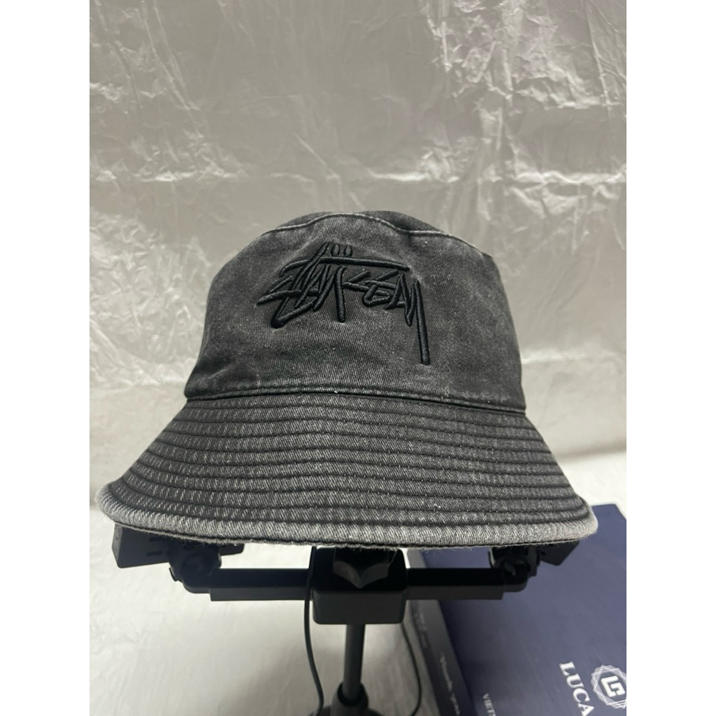 Mũ Bucket Jean thêu Stussy phong cách Thời Trang
