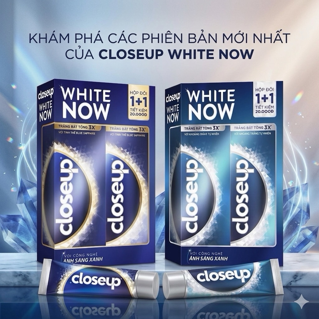 Lô 2 Kem đánh răng Closeup White Now 100g