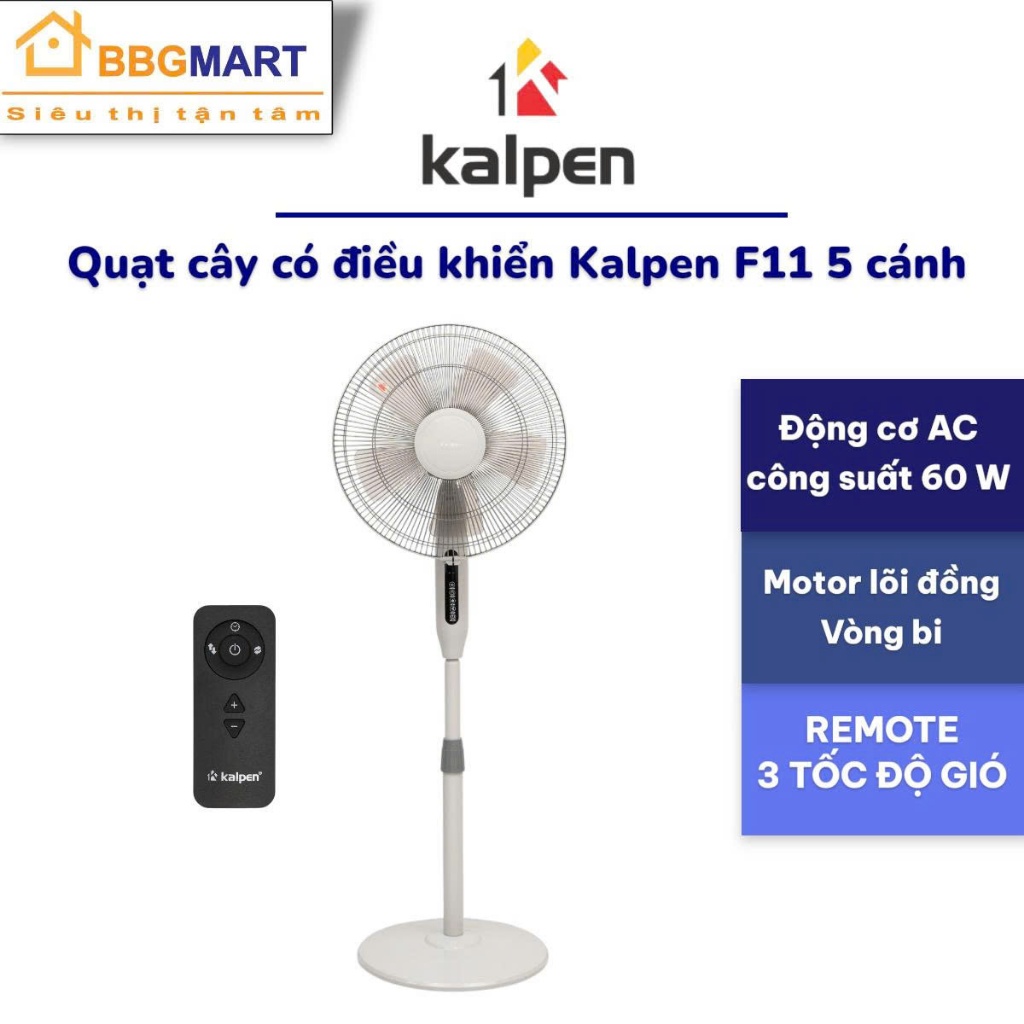 Quạt Đứng REMOTE KALPEN F11 60W II CƠ Philips CX1220/00 I REMOTE Philips CX1520/00 47W - BH 24 Tháng