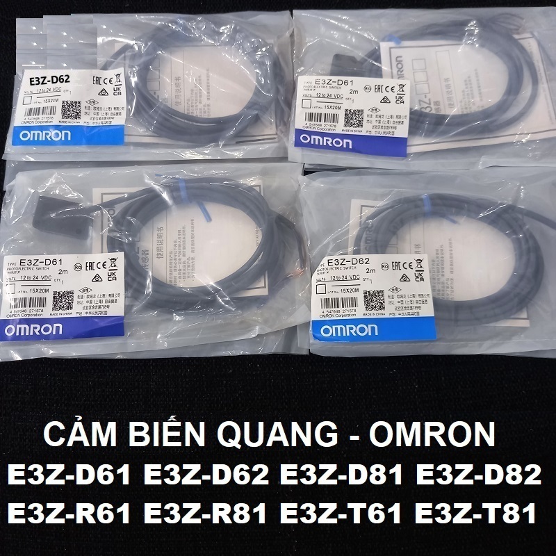Cảm biến quang E3Z-D61 E3Z-D62 E3Z-D81 E3Z-D82 E3Z-R61 E3Z-R81 E3Z-T61 E3Z-T81, Sensor Omron