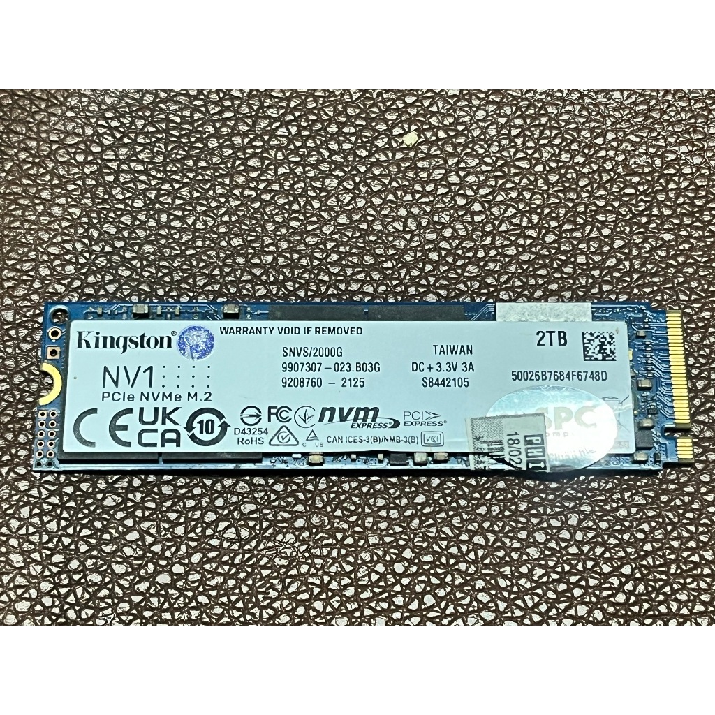 Thanh lý SSD Kingston NV1 2TB M.2 PCIe Gen3 x4 NVMe   hàng cũ zin theo máy chính hãng
