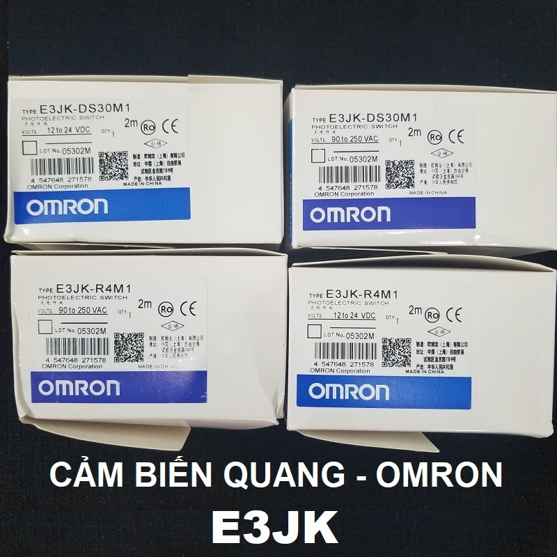 Cảm Biến Quang OMRON E3JK-DR11-C E3JK-DR12-C E3JK-R4M1 E3JK-R4M2 E3JK-DS30M1 90-220VAC or 12-24VDC