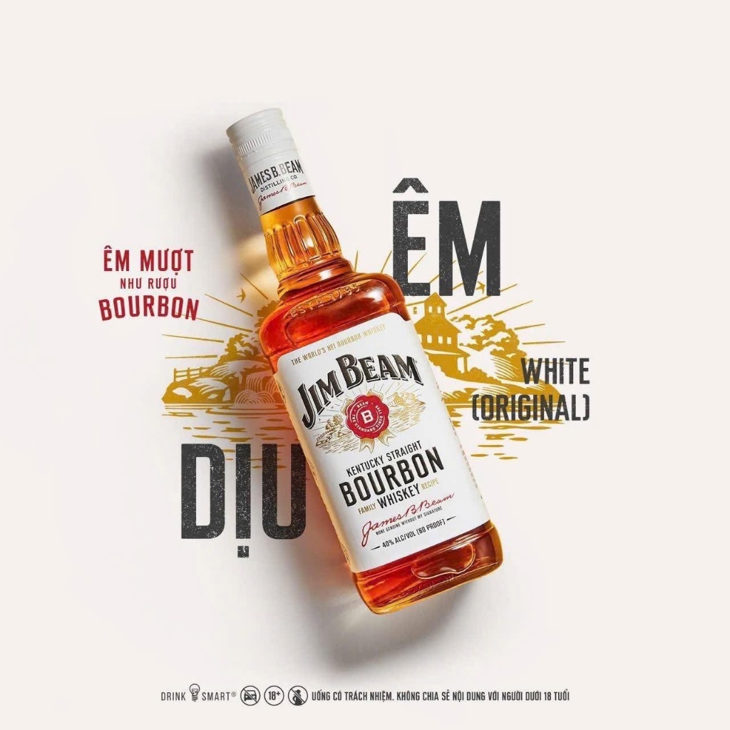 RƯỢU JIM BEAM WHITE 70CL 40%