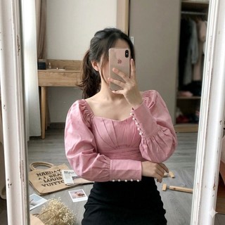 Áo tay phồng cúp ngực