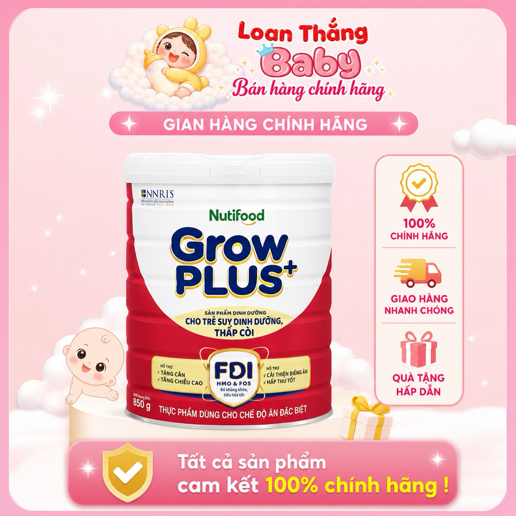 Sữa GrowPLUS+ Đỏ Lon  Hỗ Trợ Tăng Cân Phát Triển Não Bộ Chiều Cao Dành Cho Bé-SHOP 1