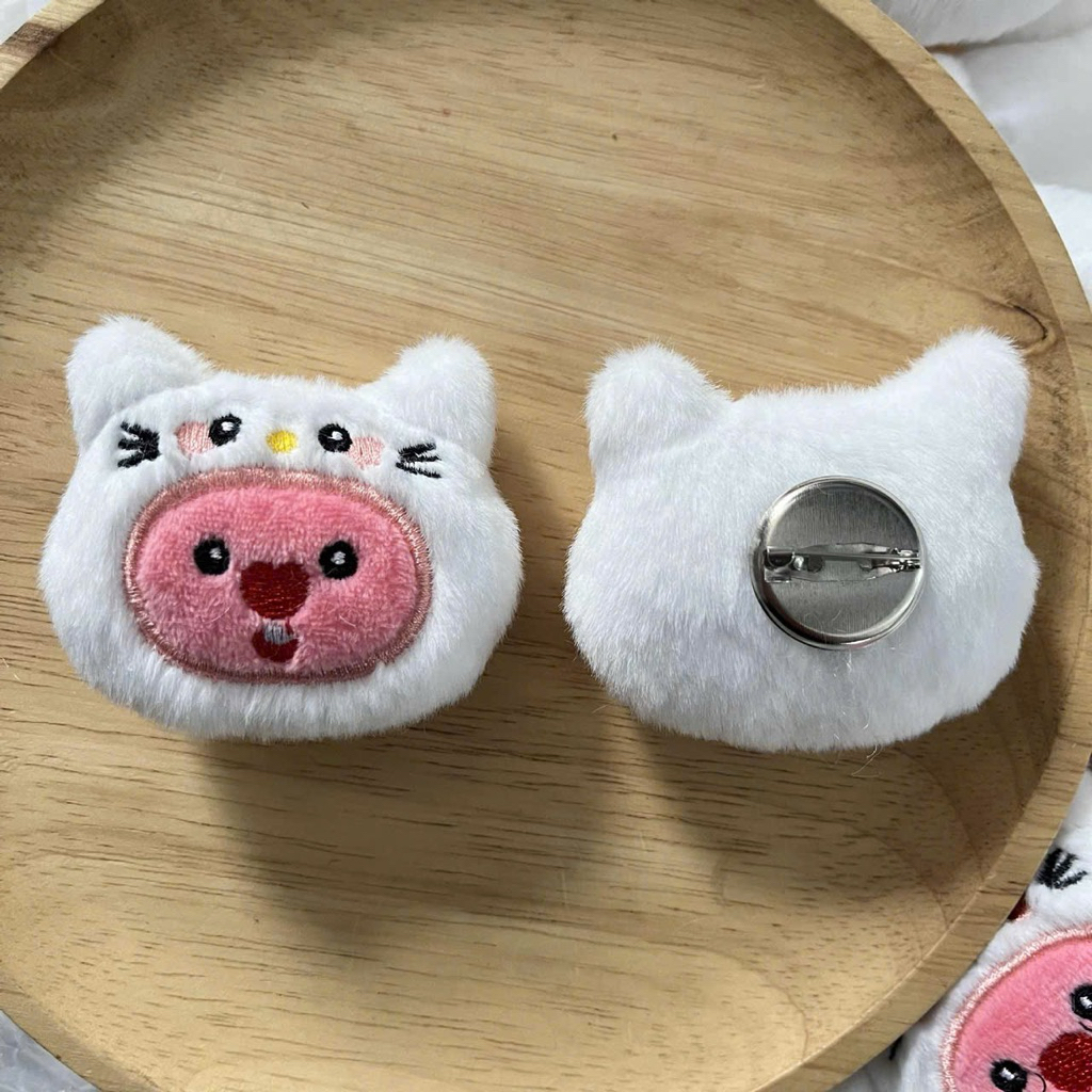 Ghim Cái Áo Mèo & Loppy Phụ Kiện Thời Trang (  Mèo & Loppy 8,5 Cm )