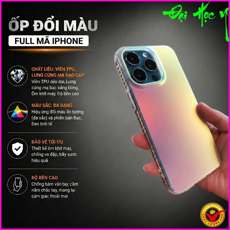Ốp Lưng IMD đen bạc IPHONE 16/ IP 16 Pro/ IP 16 Pro Max/ IP 16 Plus... VIỀN DẺO LƯNG CỨNG SOCOOL mạ 