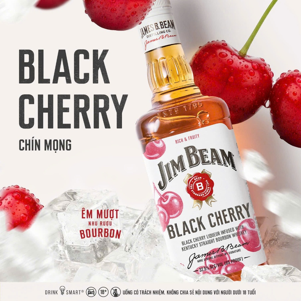 RƯỢU JIM BEAM BLACK CHERRY 70CL 32,5%