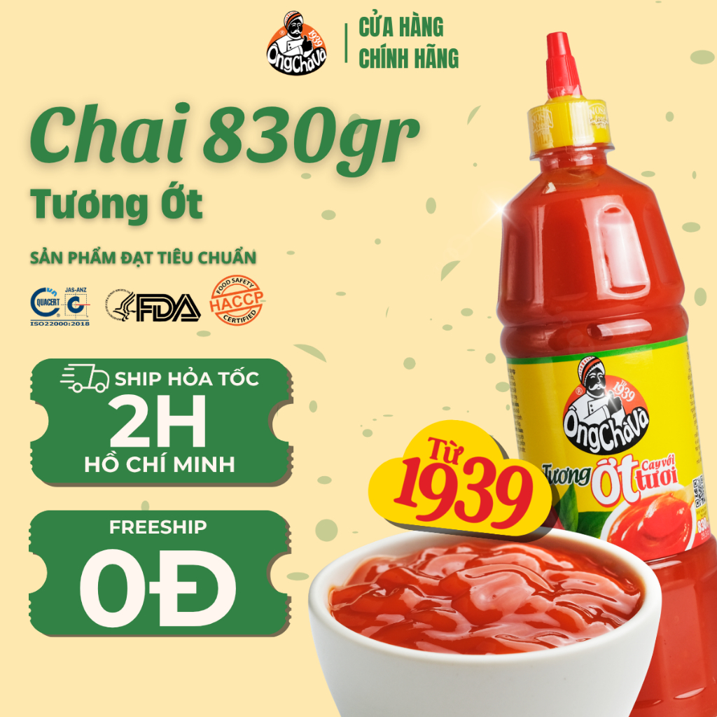 Tương ớt Ông Chà Và 830gr  – Hàng chính hãng (Chilli Sauce 830g)