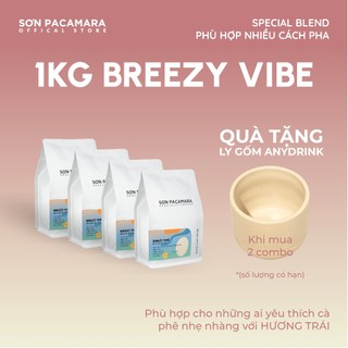 (TIẾT KIỆM 80K) Combo 1KG Cà Phê Pour Over Sơn Pacamara Gói Breezy Vibe, Rang Sáng, Gói 250gr/500gr