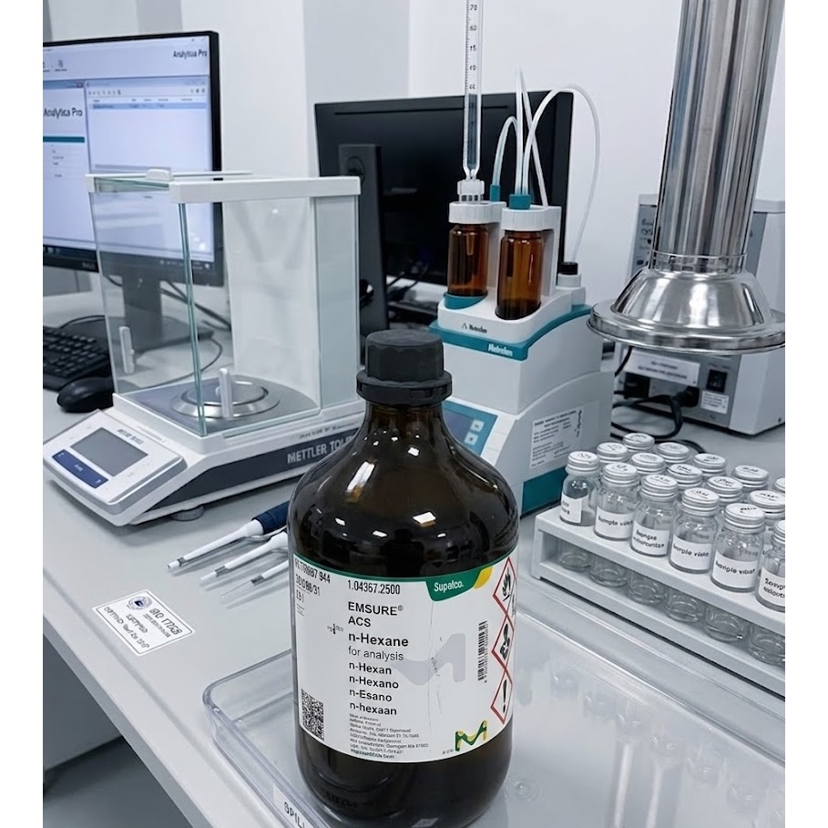 n-Hexane - EMSURE® ACS - Merck / Supelco, chai thuỷ tinh tối màu 2,5L