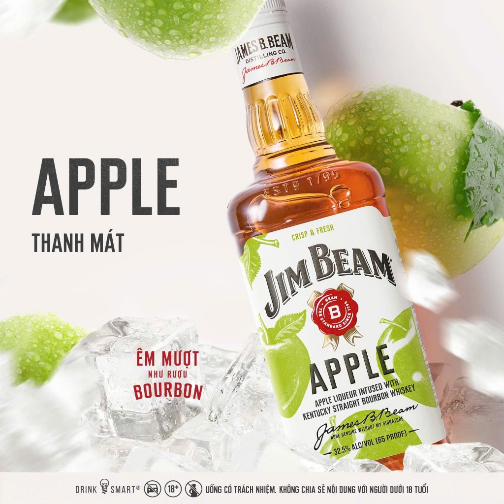 RƯỢU JIM BEAM APPLE 70CL 32,5%
