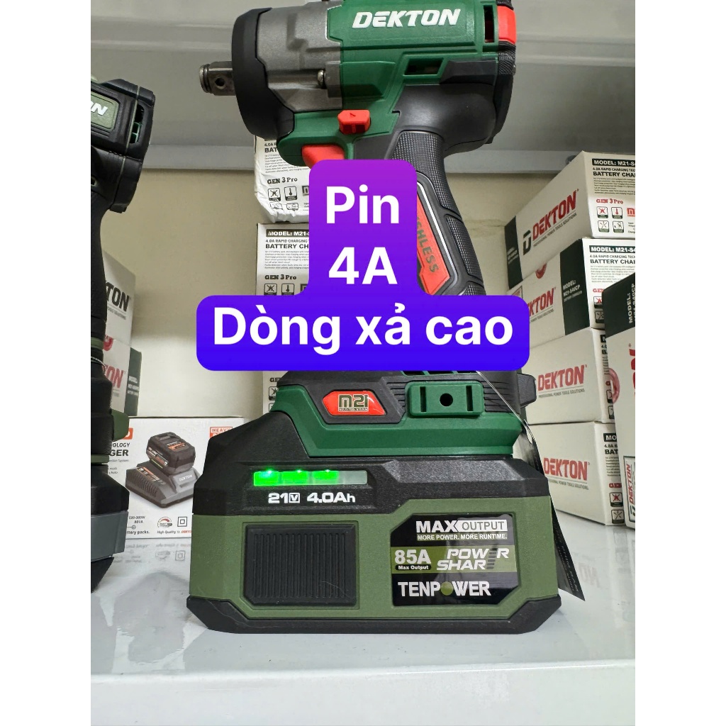 Máy pin 4A-DEKTON- M21-B4085PROMAX / M21-B4085PLUS - vật liệu cao cấp chống va đập- thông dụng phổ t