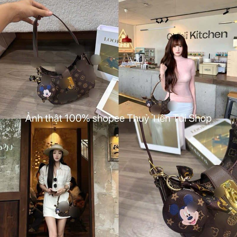 (Full-Box) Túi xách kẹp nách Micke.y TẶNG GƯƠNG + KHĂN JK size 20cm sang chảnh hot trend