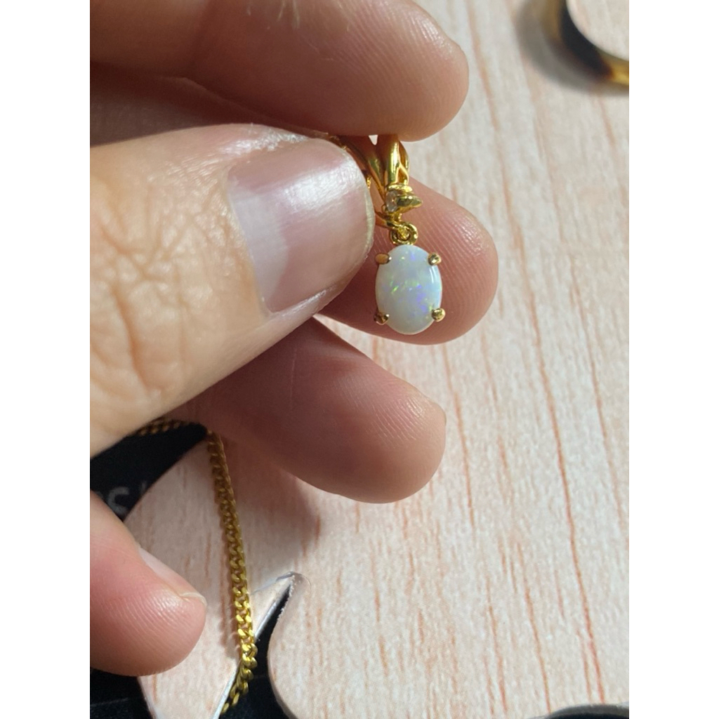 Dây chuyền opal tự nhiên si nhật