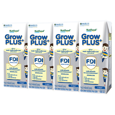 [1 LỐC] Sữa pha sẵn Nutifood Grow Plus Bạc/Grow plus đỏ, Grow plus vàng cho bé trên 1 tuối (110ml/18