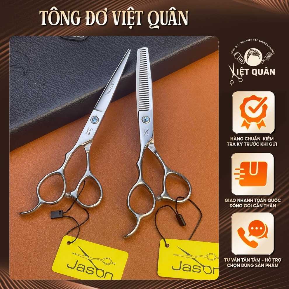 Kéo Cắt,Tỉa Tóc Tay Trái Jason JS11 Dành Cho Người Thuận Tay Trái