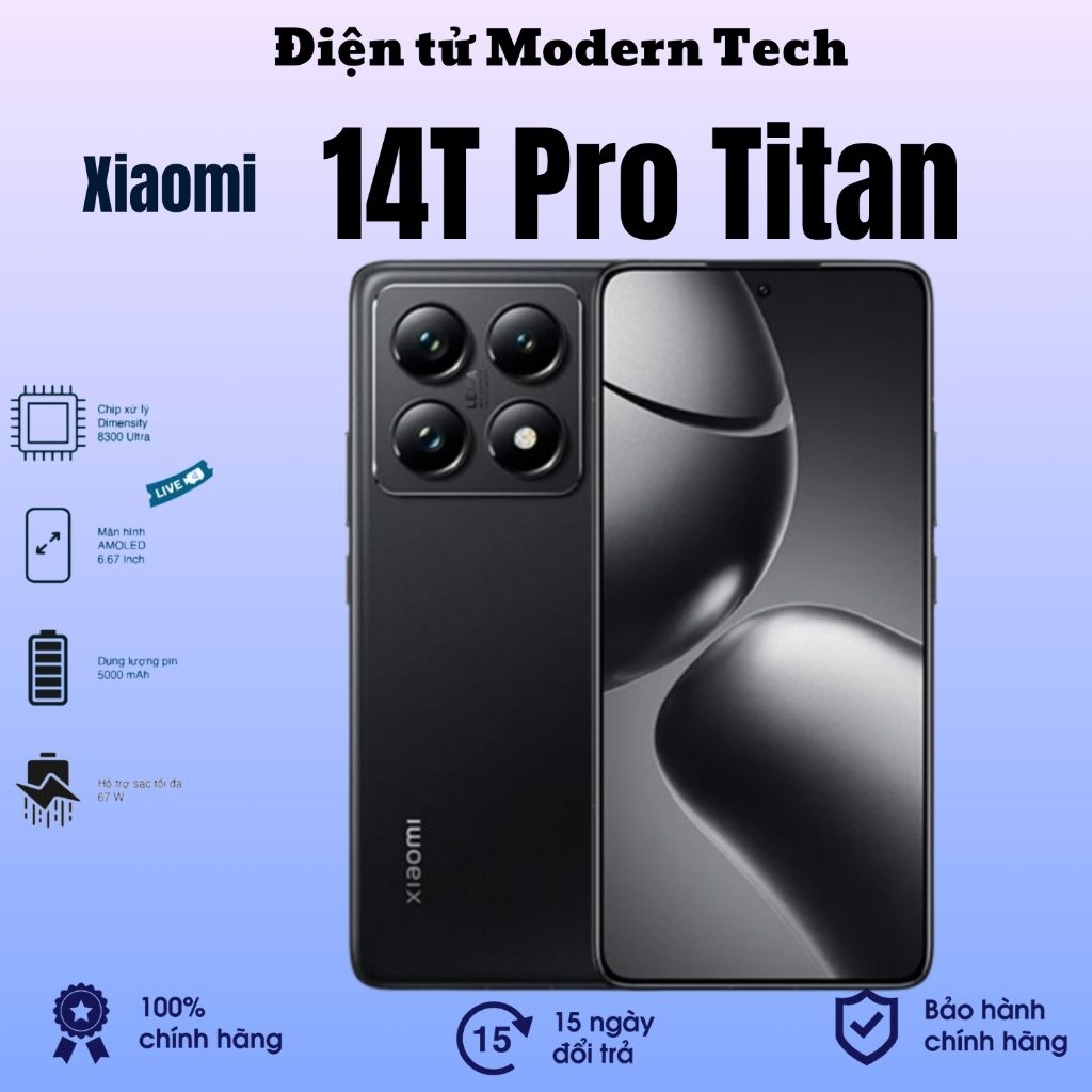 Điện thoại Xiaomi 14T Pro Titan 12GB/256GB - Chính Hãng