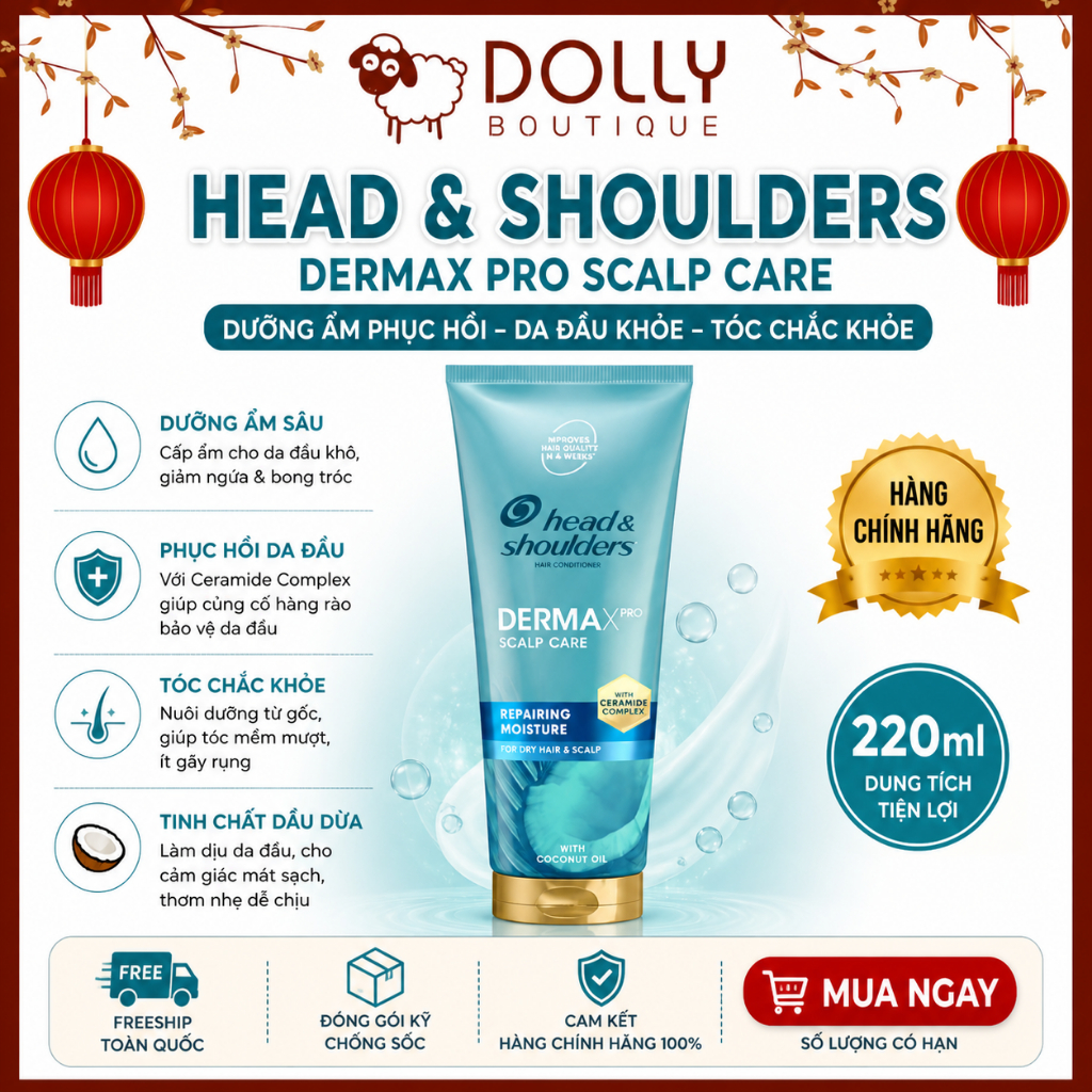 Dầu Xả Head & Shoulders Dermaxpro Scalp Care Hair Conditioner 220ml | BigBuy360 - bigbuy360.vn