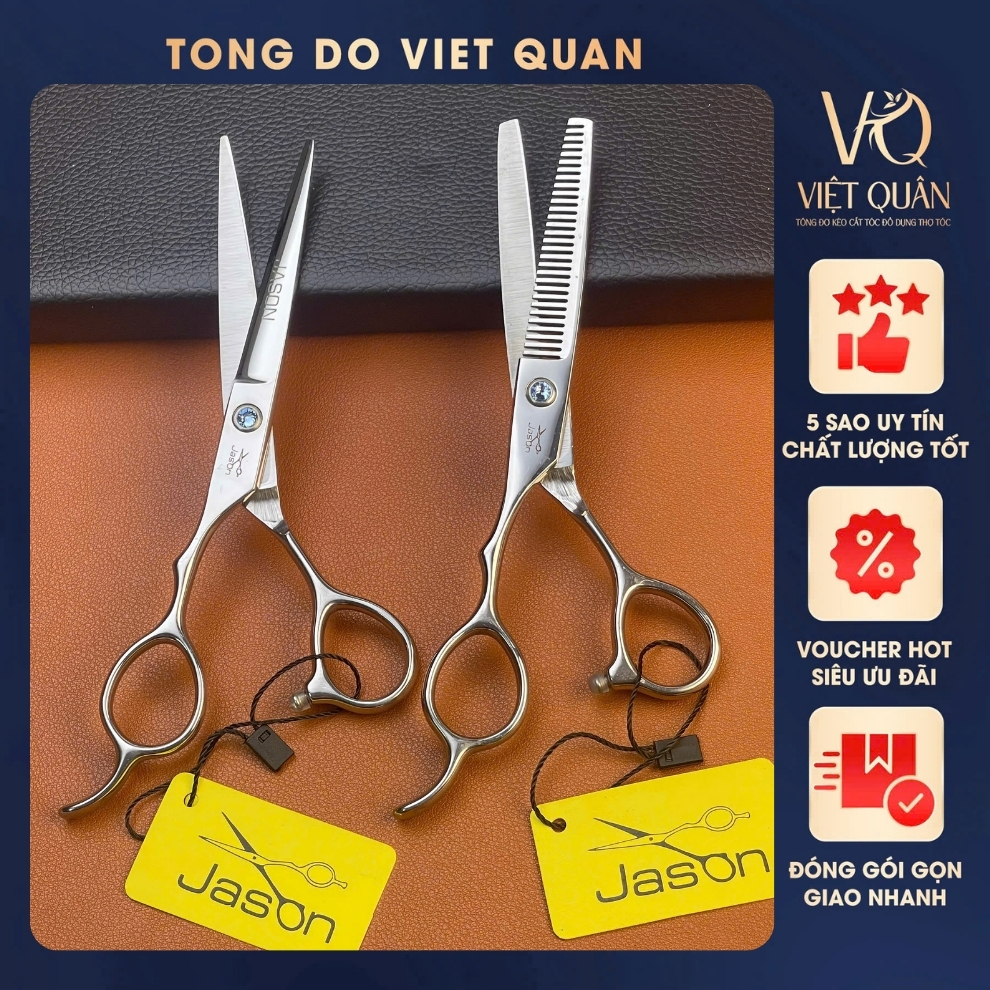 Kéo Cắt,Tỉa Tóc Jason Dành Cho Người Thuận Tay Trái-JS11