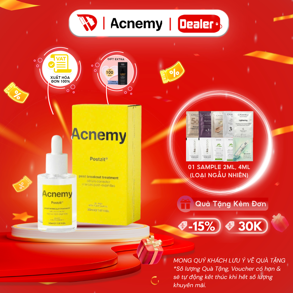 Serum phục hồi da sau mụn giúp làm dịu, giảm thâm Acnemy POSTZIT 30ml