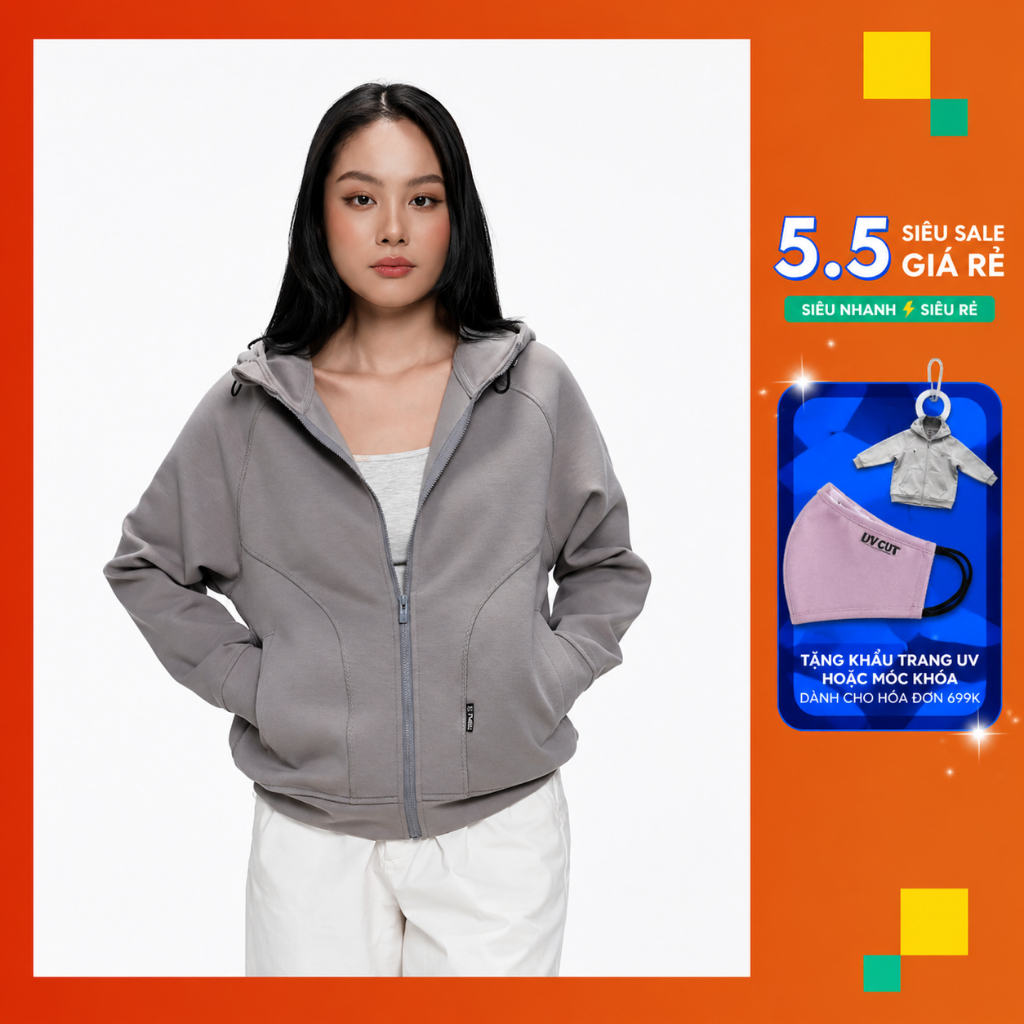 [MỚI VỀ] Áo Khoác Chống Nắng Nữ Couple TX Airlayer Thun Double Face Ver 2.0 Raglan Form Relax WOK 2066