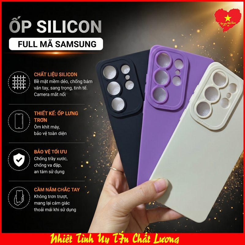 Ốp lưng silicon Samsung  A04E, A05s, A07, A05, A06-5G, A06-4G, F06-5G, camera lồi hạn chế ố ôm khít
