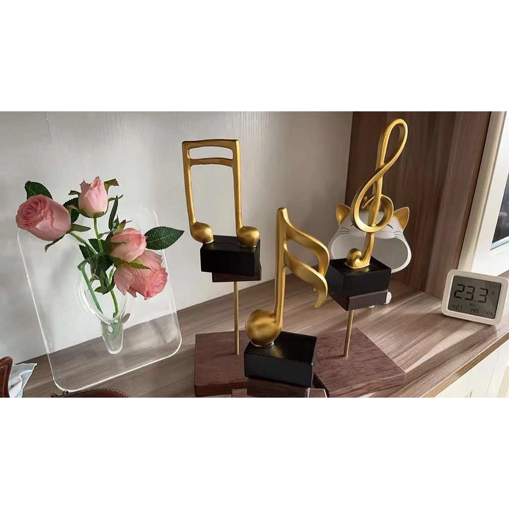 Tượng nốt nhạc khoá nhạc mạ vàng decor nhà cửa