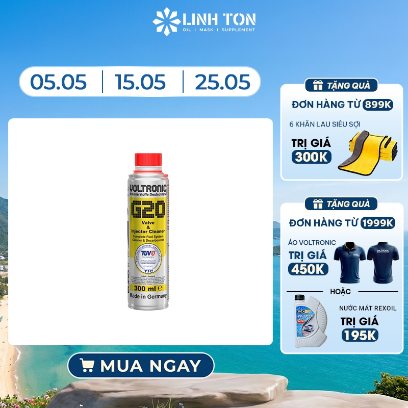 Phụ gia vệ sinh hệ thống xăng Voltronic G20 Valve and Injector Cleaner