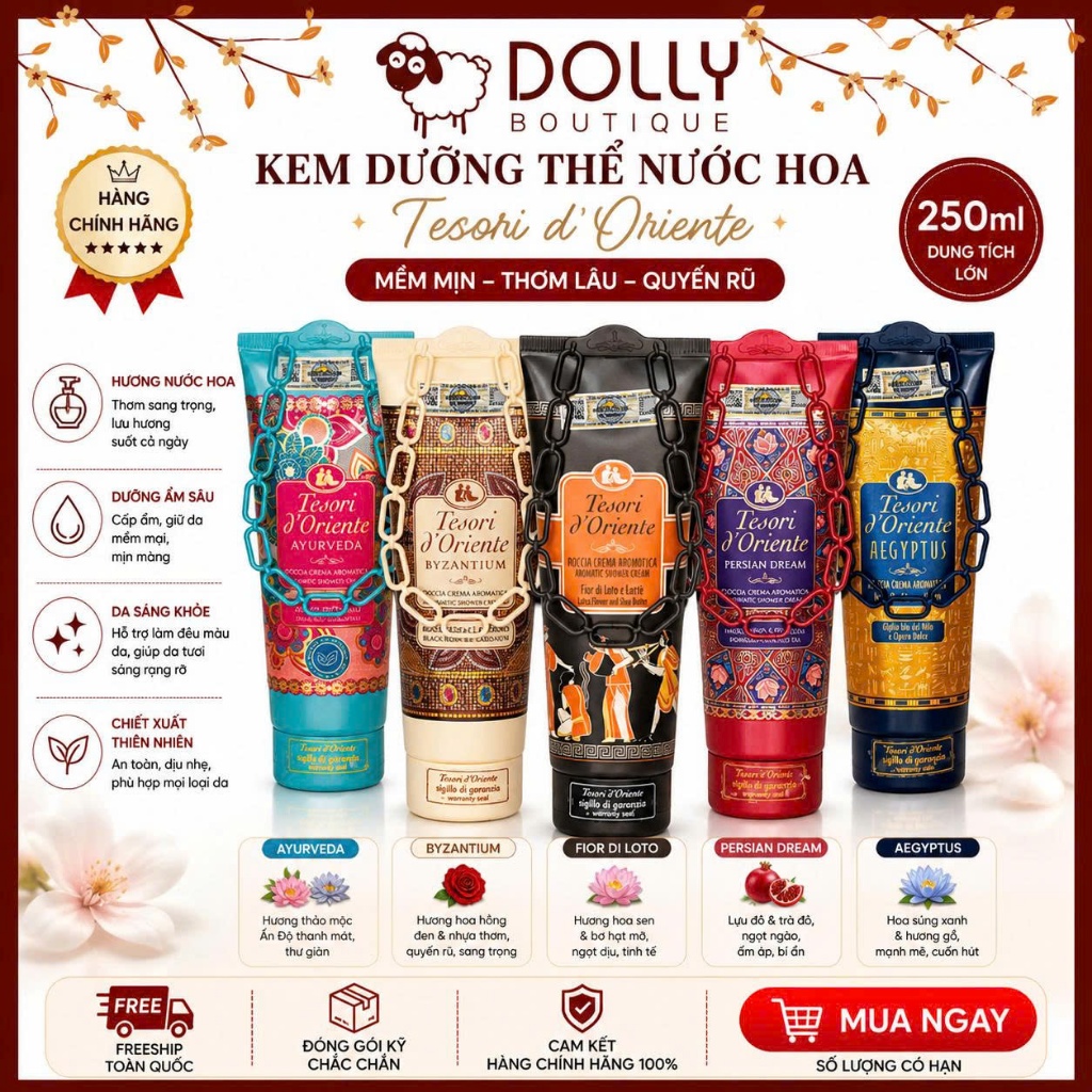 Sữa Tắm Nước Hoa Tesori D'Oriente Bath Cream 250ml | BigBuy360 - bigbuy360.vn