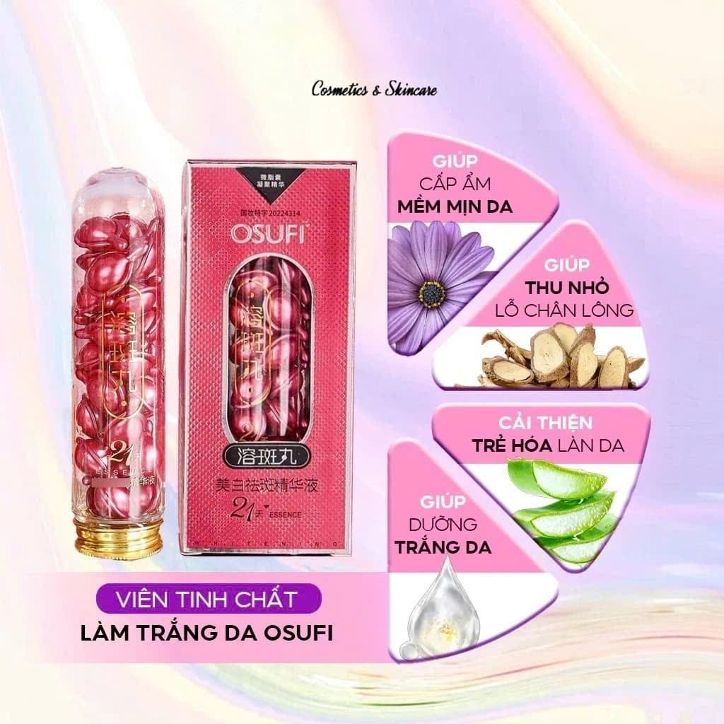 Hộp 21 Viên Serum Trắng Da OSUFI Khử Thâm nám , Tàn Nhang , Chống lão Hóa