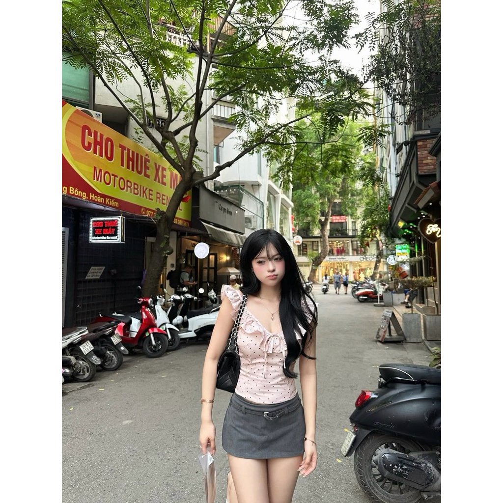 𝑪𝒉𝒐𝒄𝒐• [ Order ]  Crt Chấm Bi Bèo Ngực Ôm Dáng