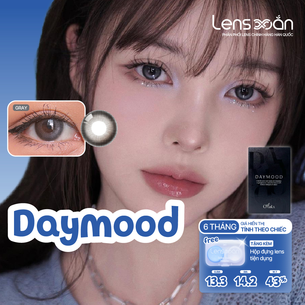 Kính áp tròng cận 6 tháng LENS XOẮN lens hàn quốc của OLOLA DAYMOOD