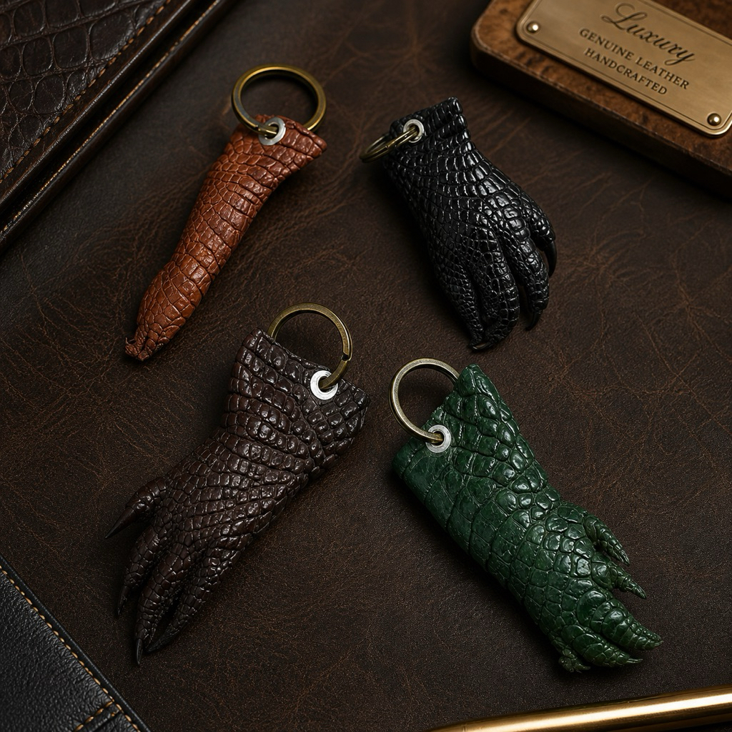 Móc khóa cá sấu - Móc khoá handmade làm từ da cá sấu thật