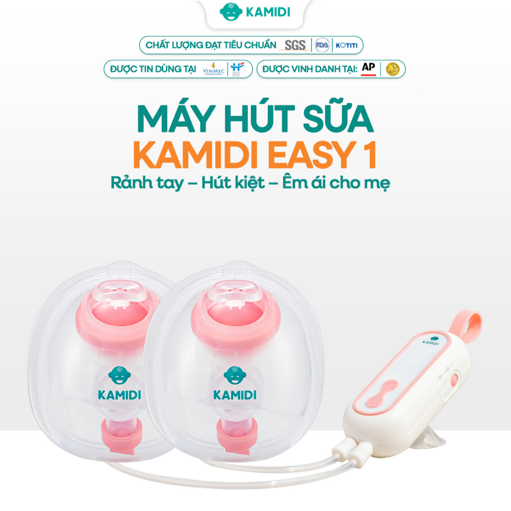 (Hỏa Tốc HCM) Máy Hút Sữa Rảnh Tay Kamidi Easy 1 Máy Hút Sữa Điện Đôi