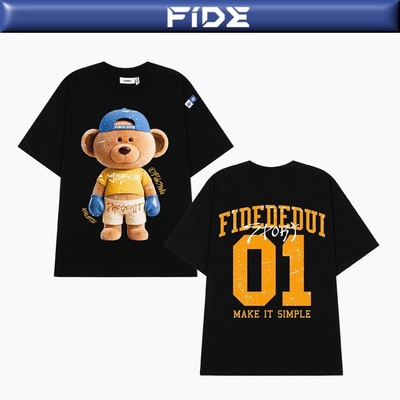 Áo thun FIDE TEDDY phông unisex form rộng local brand nam nữ cổ tròn oversize - AT288