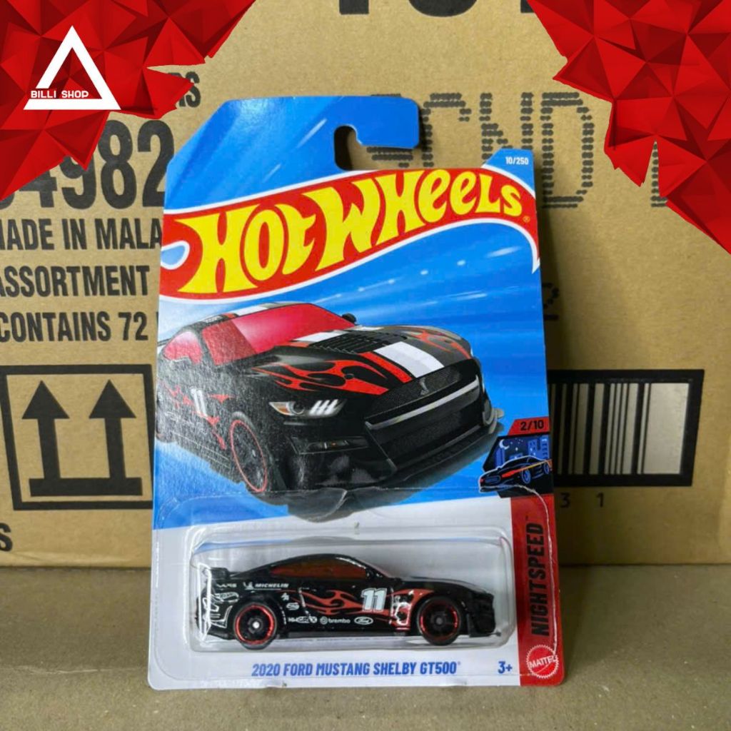 Xe mô hình Hot Wheels 2020 Ford Mustang Shelby GT500 (Đen)