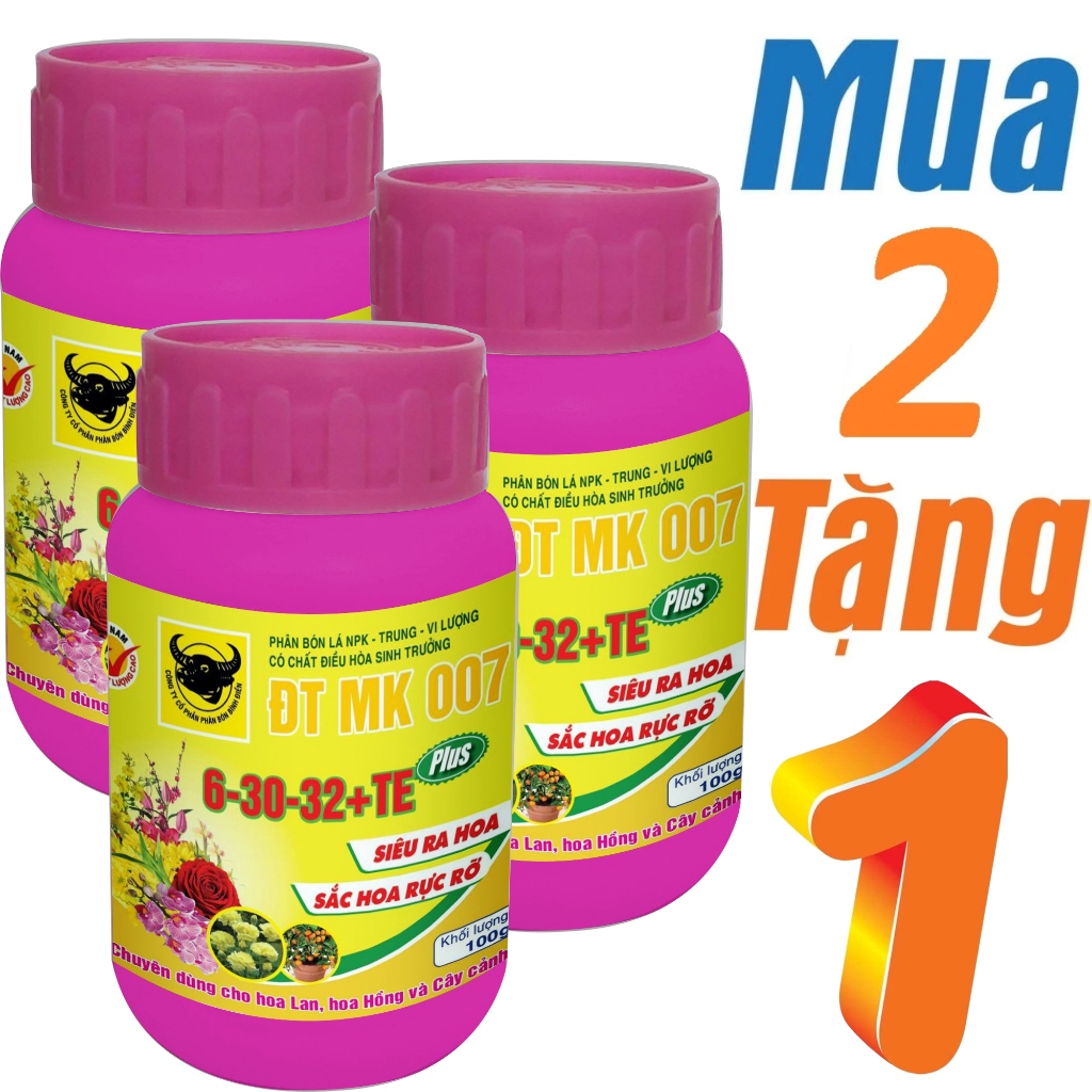 3 LỌ-PHÂN BÓN ĐẦU TRÂU MK 6-30-32+TE PLUS, SIÊU RA HOA – SẮC HOA RỰC RỠ-68103