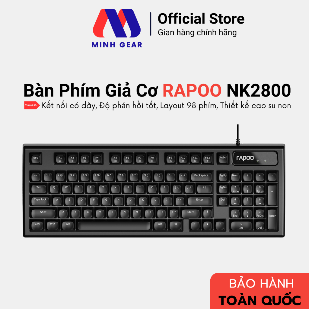 Bàn Phím Giả Cơ RAPOO NK2800 - Hàng Chính Hãng