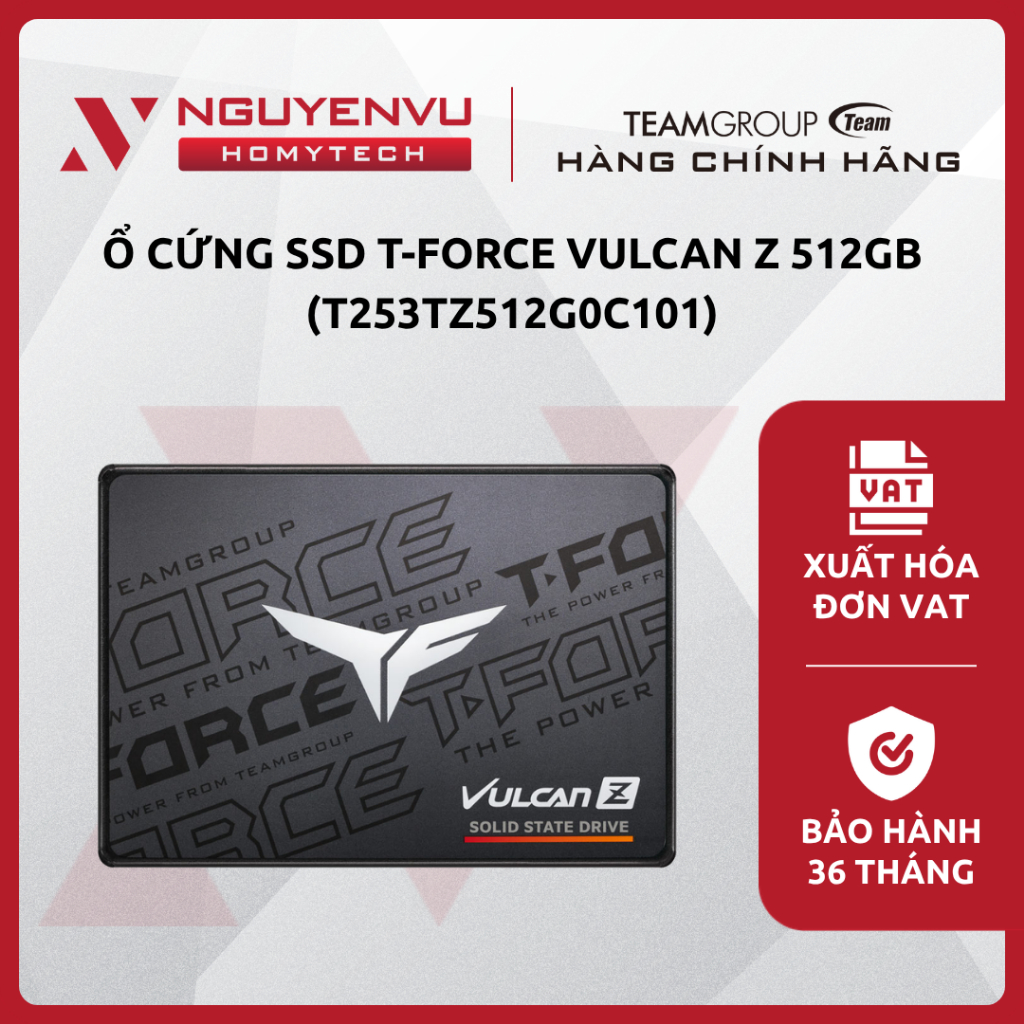 [Full VAT] Ổ cứng SSD T-FORCE VULCAN Z 512GB - SATA 3 - CHÍNH HÃNG