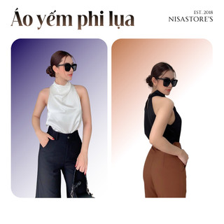 Áo yếm phi lụa 2 màu sang chảnh