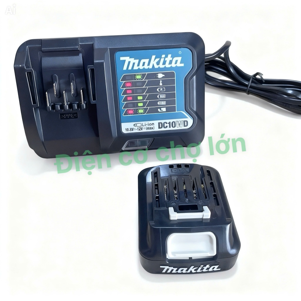 Đế sạc pin nhanh Makita 12VMax DC10WD // 197393-5 PIN BL1016 (LI-ION, 12V MAX, 1.5AH)