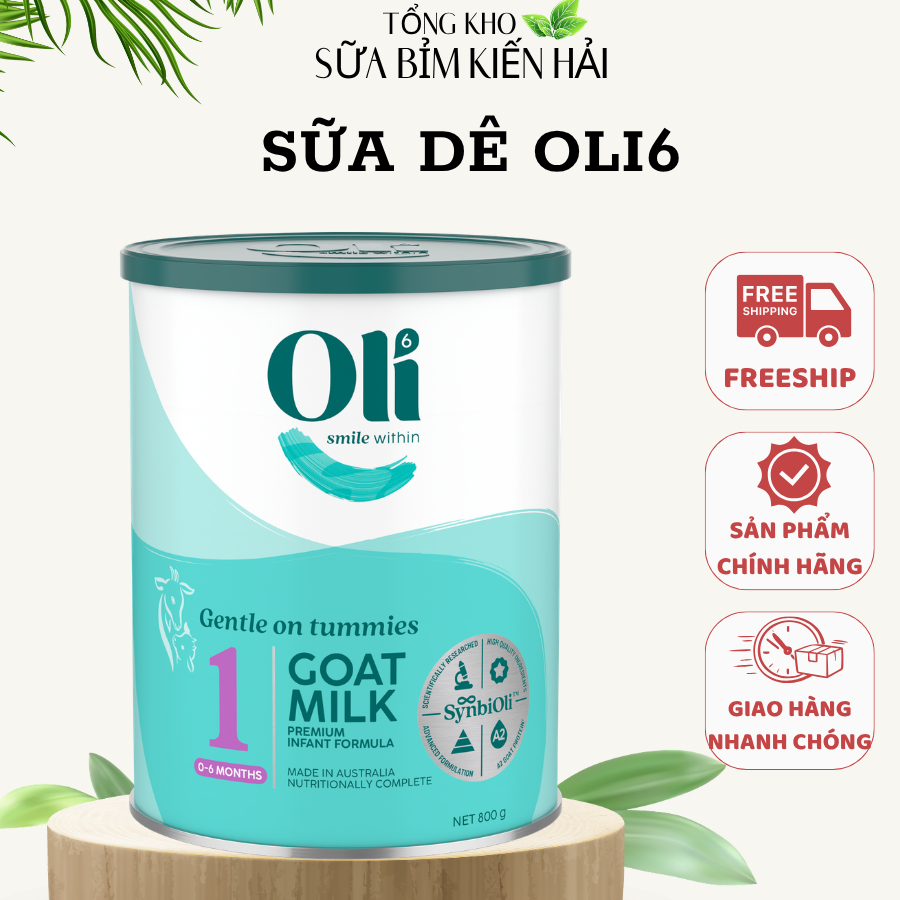 (Mẫu MỚI date 2027) Sữa Dê Công Thức Nguyên Kem Đạm A2 Oli6 – Bổ Sung BB536 Êm Bụng Dễ Tiêu Hóa