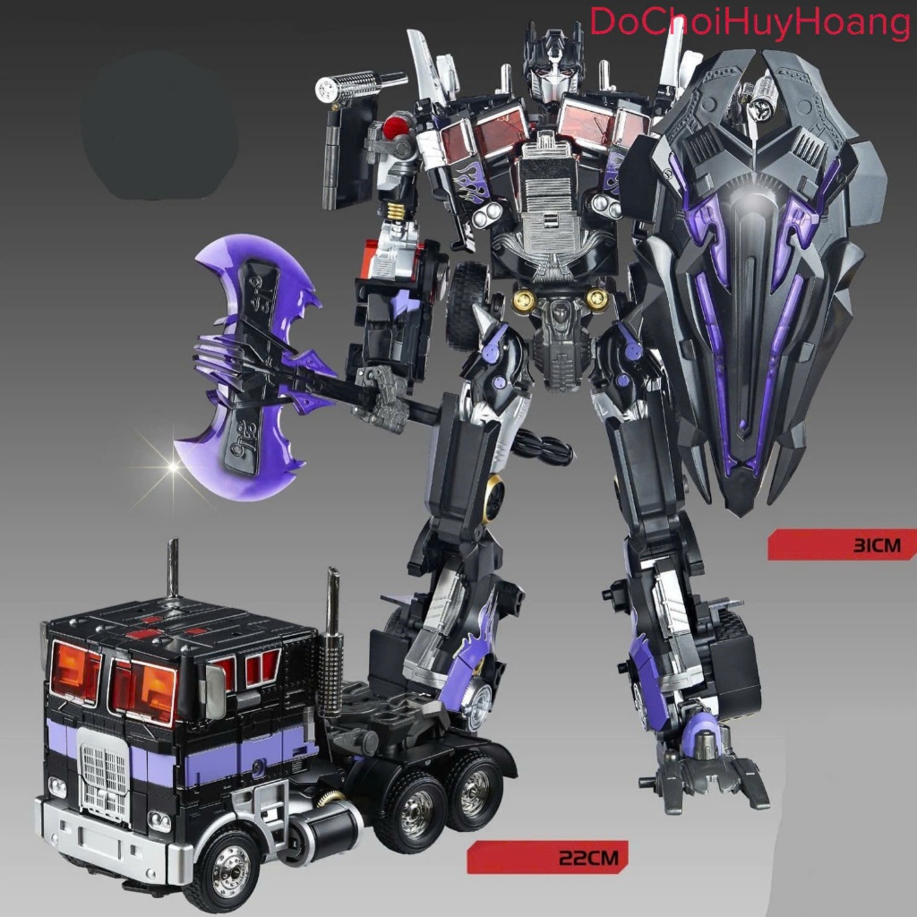 Mô hình robot Optimus tím 31cm 2966 M07