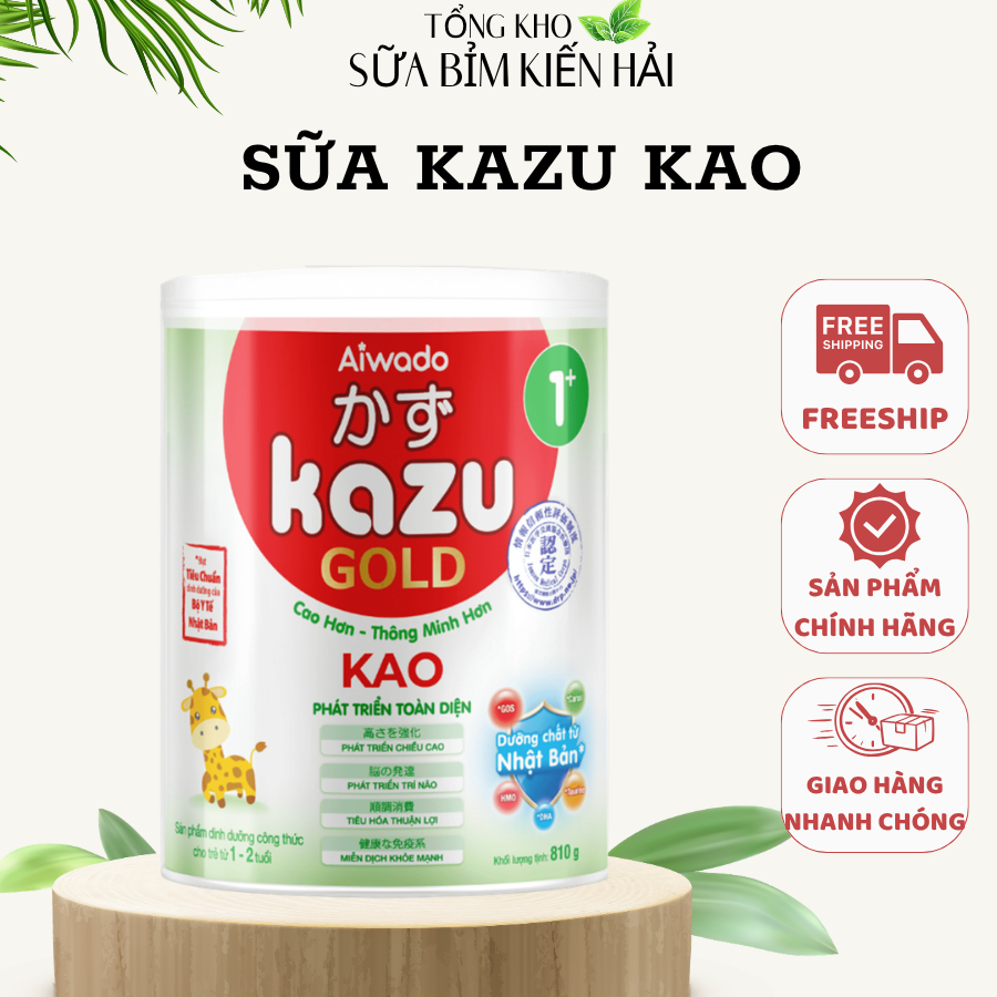 [SẴN HÀNG] Sữa Kazu Kao gold 810g - Tăng cân, tăng chiều cao, phát triển trí não cho bé