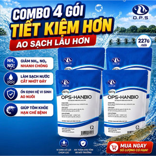 [ COMBO TIẾT KIỆM 4 GÓI ] OPS HANBIO 227 Gam - cải thiện chất lượng nước ao nuôi tôm.
